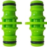 2 Way Quick male Connect Garden Hose Connector Green – Pack of 2