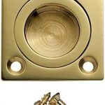 Solid Polished Brass Flush Ring Pull 38mm x 50mm