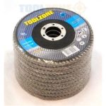Trade Quality 115mm – 4 1/2″ inch 40 Grit Sanding Flap Disc (12 pack) AB010
