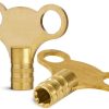 Radiator Bleed Key Radiator Valve Clock Key for Bleeding and Air Vent- Made of Solid Brass- Pack of 2