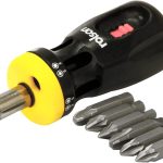 Rolson 28402 12-in-1 Stubby Screwdriver Ratchet Style