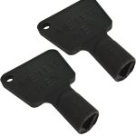 TRIANGULAR GAS ELECTRIC UTILITY METER BOX KEY BLACK PLASTIC ( pack of 2 )