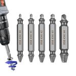 Toolzone 5 Piece Damaged Screw and Drill Bit Remover Set in storage case