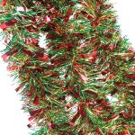 2m (6.5ft) Deluxe Thick Chunky Wide Red/green/Gold Shiny Christmas Tree Tinsel Garland