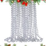 9ft Silver Bead Chain Garland – Silver Beads – Christmas /All Year Decoration