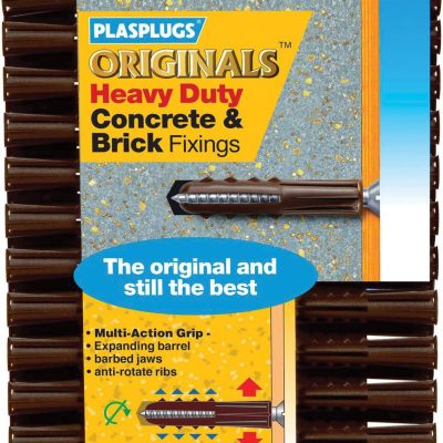Plasplugs Solid Heavy Duty Wall Fixings Plugs pk of 50 – SBJP551