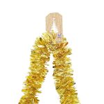 2m (6.5ft) Deluxe Thick Chunky Wide Gold Shiny Christmas Tree Tinsel Garland with Embossing Decoration