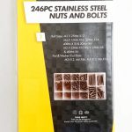 246PC Stainless Steel NUTS AND BOLTS set In Storage case
