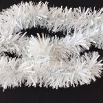 2m Luxury Thick Tinsel Christmas Tree Decoration – White