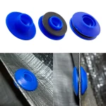 10 pairs Blue Plastic Self Sealing Grommets -Snap Eyelets for Groundsheet Tarpaulin Awning