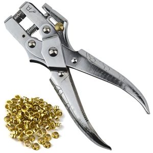 Heavy duty eyelet plier and 100 eyelets for tarpaulins / sheets / covers TE446