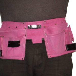 PINK Ladies 11 Pocket Leather Tool Belt