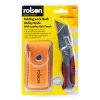 ROLSON FOLDING LOCK-BACK UTILITY KNIFE WITH LEATHER POUCH