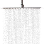 Overhead Shower Head Square Chrome Rain Shower 250mm x 250mm (10″)