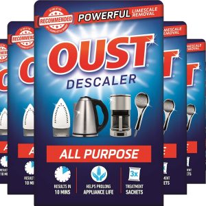 Oust Powerful All Purpose Descaler, Limescale Remover – Ideal for Kettles, Coffee Machines, Irons and Shower Heads, 3 Sachets x 6 (18 Sachets Total)