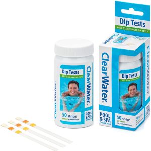 Clearwater Hot Tub, Pool & Spa Test Strips x 50 – 3 in 1 Measures Chlorine, PH & Total Alkalinity