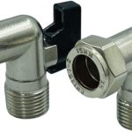 15mm x 1/2″ Elbow Isolation Valve Ball o fix Valves 90 Bend Full Bore Black Lever for Flexible Hose Suitable HOT & Cold WRAS Approved Pack of 2