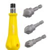 Rolson 3 Piece Countersink Set Home Garage Repair DIY Handy Tools Yellow